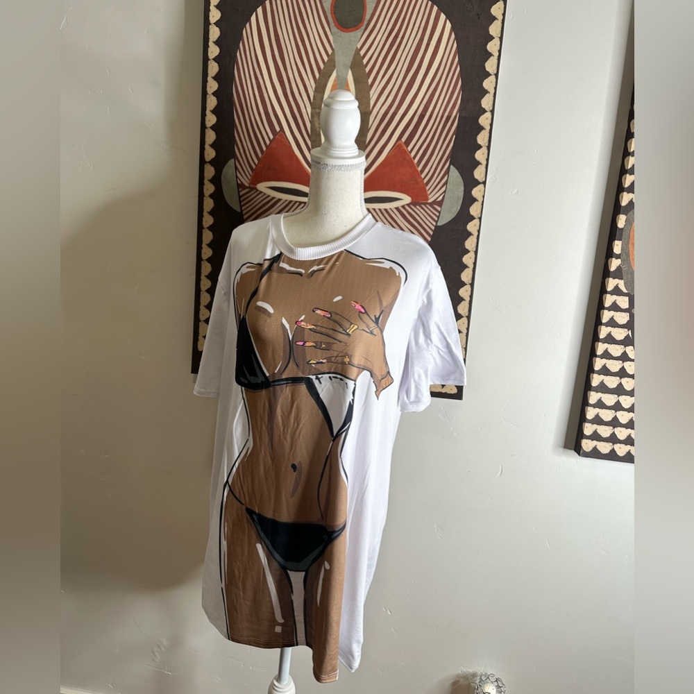 Bikini shirt dress . NWOT